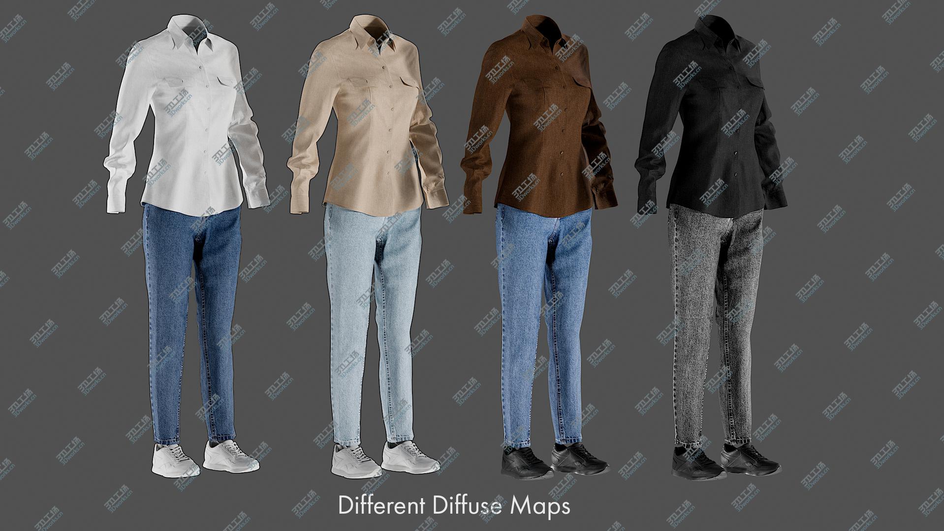 images/goods_img/20210319/3D Women's Jeans with Shirt and Shoes model/3.jpg
